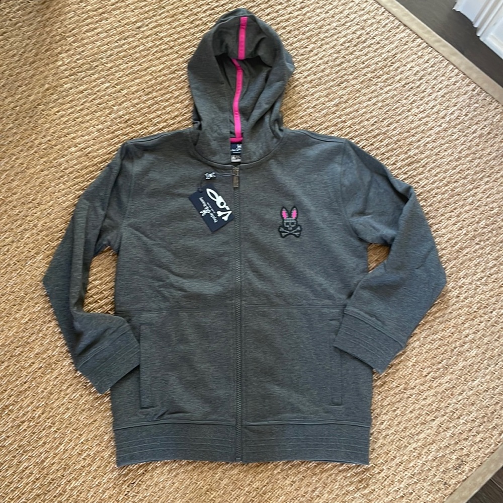 Psycho Bunny, NWT Kids Drake Full Zip Hoodie size 14/16